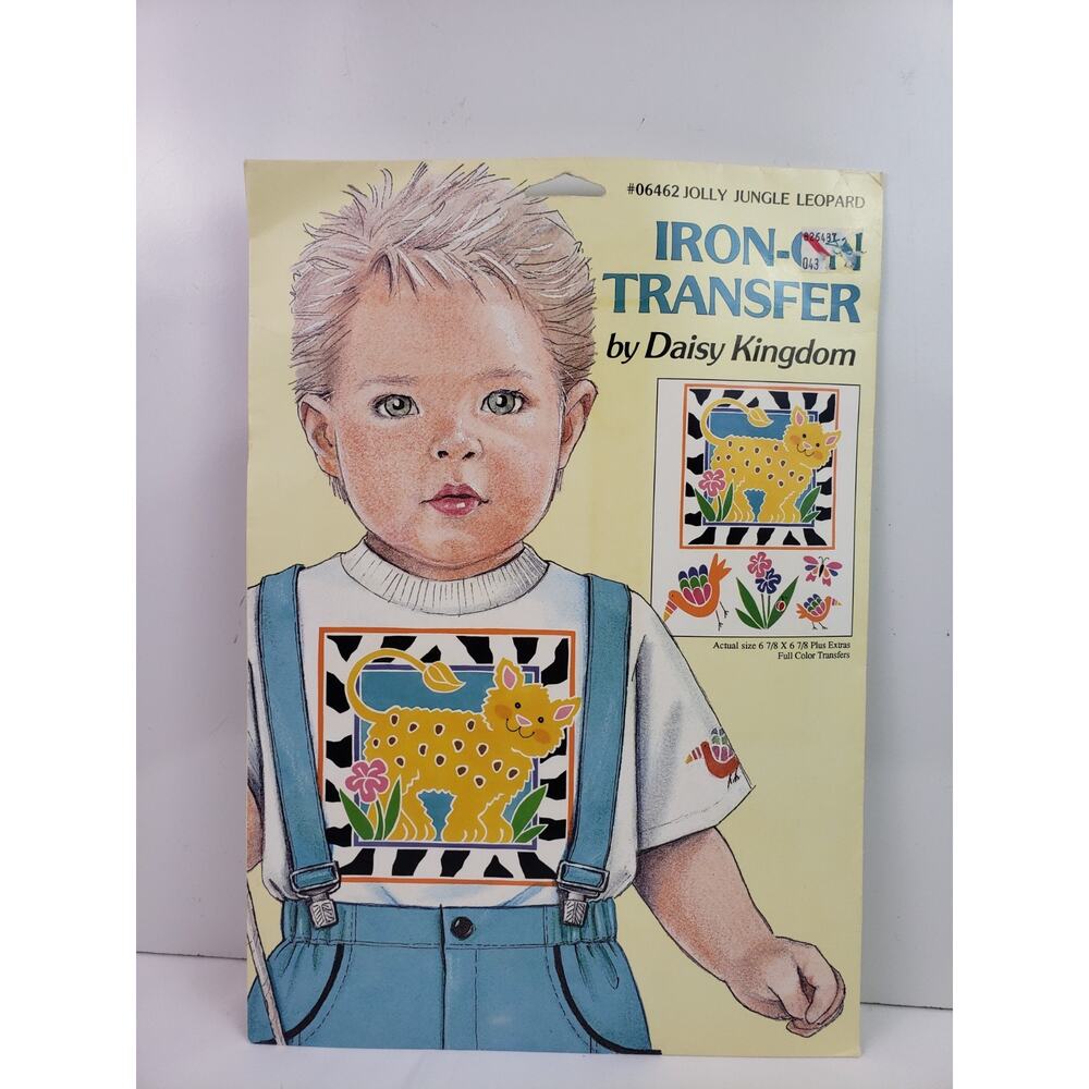 Vintage 90s Daisy Kingdom Iron-On Transfers Jolly Jungle Leopard # 06462